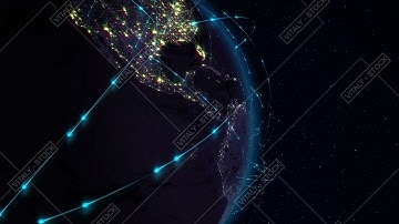 Abstract of world network, internet and global connection concept