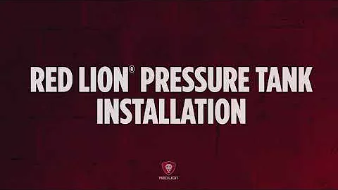 Red Lion Pressure Tank Installation