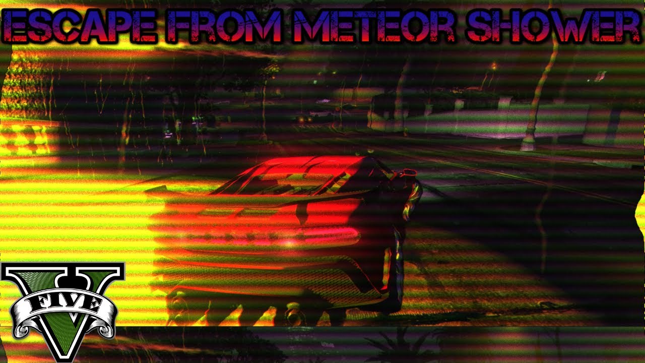 GTA 5 Escape From Meteor Shower in Supercar and Fighter Jet YouTube