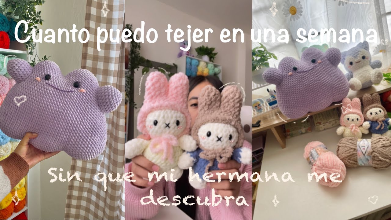 ¿Cuántos amigurumis puedo tejer sin que mi hermana me descubra?|1 semana| Vlog de Crochet Toeygurumi
