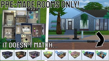 I Built a House Using only Pre-made Rooms in The Sims 4