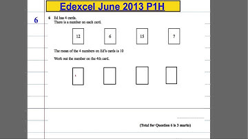 Edexcel Higher P1 June 2013 Q6