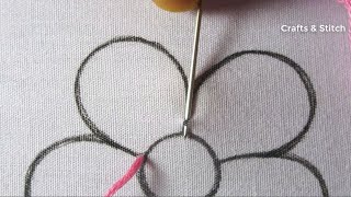 hand embroidery amazing needle sewing cross stitch fantasy flower embroidery tutorial for beginner