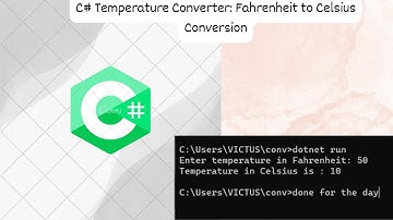 C# Temperature Converter: Fahrenheit to Celsius Conversion