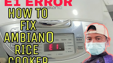 AMBIANO DIGITAL RICE COOKER ||E1  ERROR||