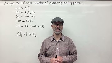 Arrange the Following in Order of Increasing Boiling Points