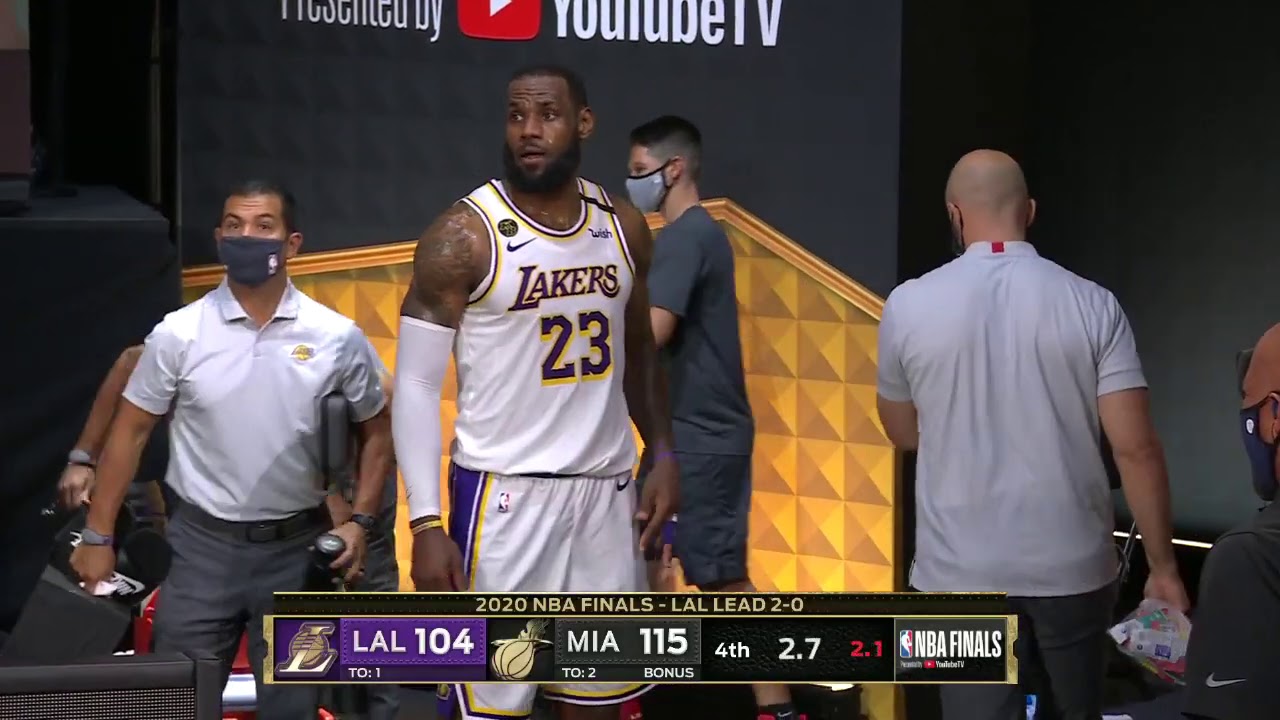 LeBron James Walks Off Court Early At The End of Game 4 2020 NBA