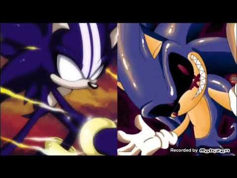 Darkspine Chaos Shadic vs Sonic.Exe Xenophase (Sprite Animation
