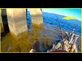 Fishing around bridge pilings with live shrimp