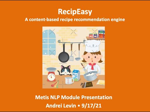 RecipEasy: An ingredient-based recipe recommender