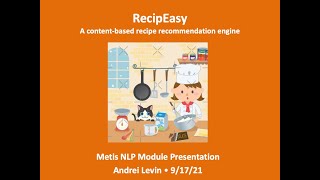 RecipEasy: An ingredient-based recipe recommender