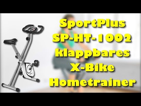 SportPlus SP HT 1002 klappbares X Bike Hometrainer mit Komfortsattel