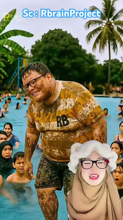 Iii badan penuh kumpur malah masuk kolam renang ⁉️😩 RbrainProject #shorts #funny #dubbing