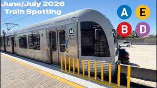 LA Metro June/July Train Spotting (feat A, E, B, D Lines)