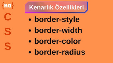 Web programlama Css Kenarlık (border) Özellikleri  #webprogramlama #css3 #cssdersleri
