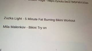 Bikinili yoga ve egzersiz videoları ve Mila Malenkov