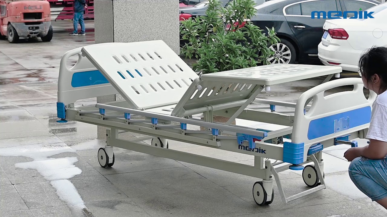 Double Crank Hospital Bed With Matress Sale