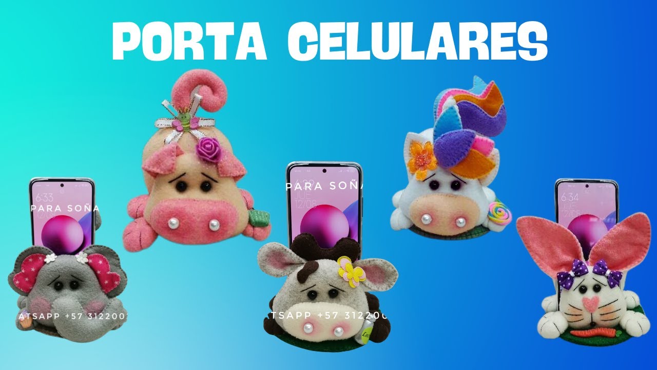 COMO HACER UN SOPORTE PARA EL CELULAR EN FIELTRO o paño lency /Arte para soñadores