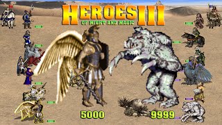 Heroes 3 Combat 9999 Each Slot Stronghold Vs 5000 Each Slot Castle Vs L8 L9