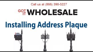 Got It Wholesale MB200 & MB600 Installing the Address Plaque