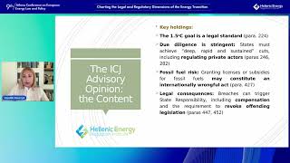 Vassiliki Koumpli - The ICJ Advisory Opinion on Climate Change: A new lens for energy investment...