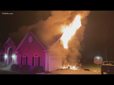 Man, 2 dogs escape Plainville house fire - YouTube