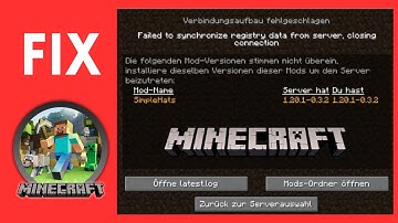 How to Fix "Failed to Synchronize Registry Data from Server" in Minecraft