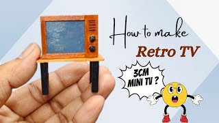 DIY Miniature Retro TV | Made from Cardboard! 📺✨ | Step-by-Step Tutorial