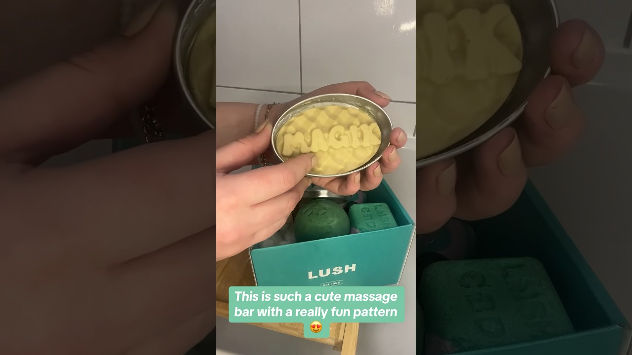 A CBD and Magnesium Massage Bar 😱 Let’s try out the NEW Lush Magik Massage Bar! 🍃💚