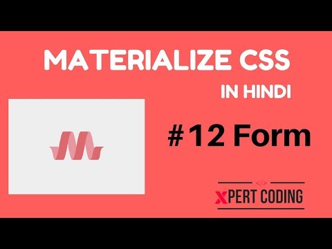 Materialize CSS Tutorials Hindi - #12 Forms
