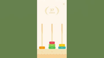 Tower of Hanoi with 6 disks in 63 moves #Tower_of_Bramha
