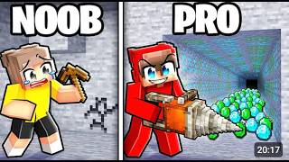 NOOB vs PRO power PICKAXE battle (Minecraft)