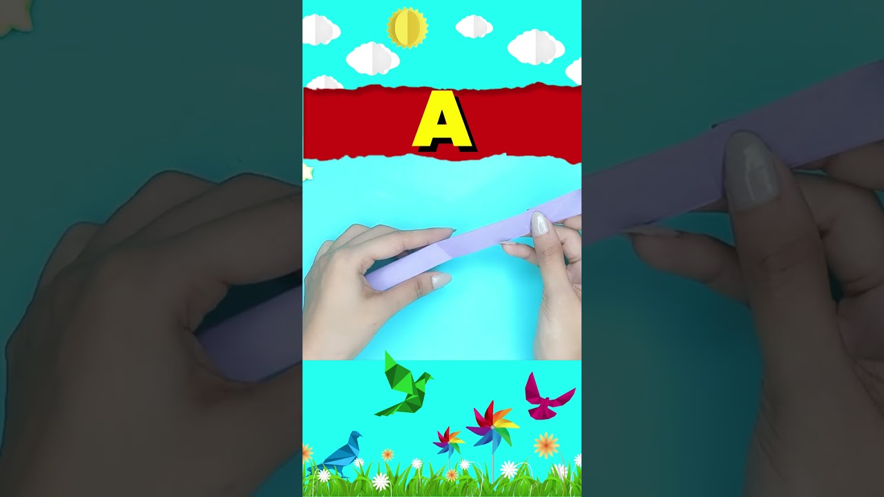 Origami Letter A | Learn ABC With Origami 