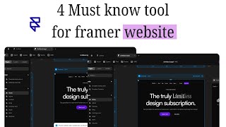 4 Most Repeatedly Used Tools in Framer | Framer Tutorial for Beginners