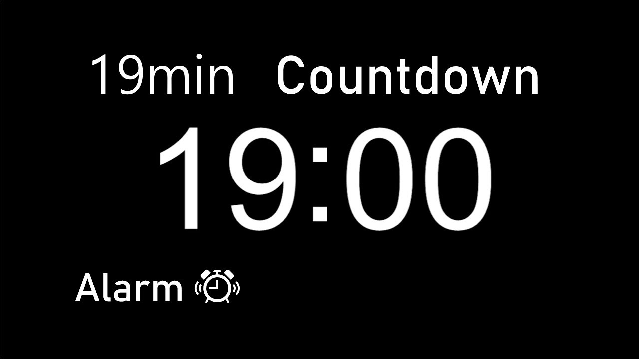 [19 minute Timer & Alarm ] Countdown | 19분 타이머 | 19분 알람 - YouTube