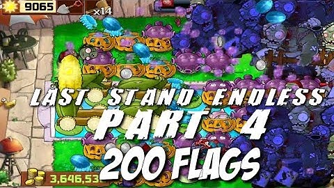 Plants vs Zombies Last Stand Endless 150 - 200 Flags