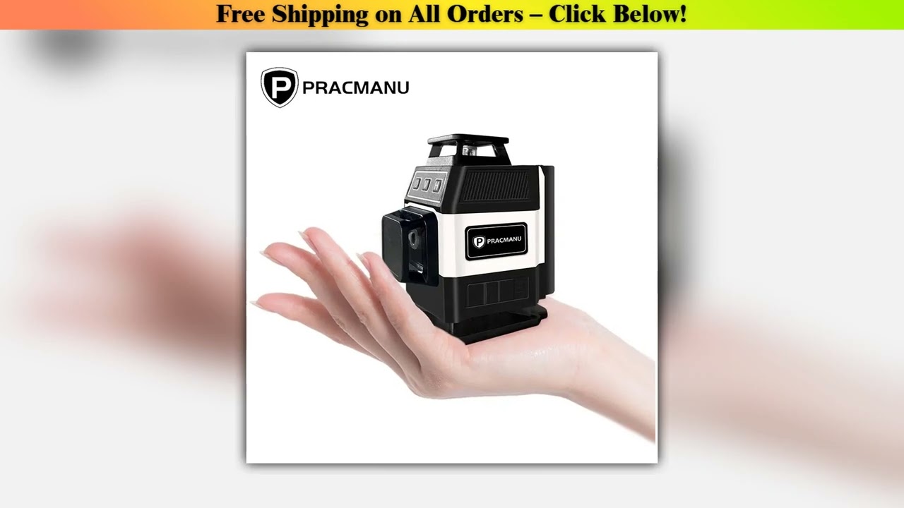 Pracmanu Mini 16 Lines Laser Level 4D Self-Leveling 360 Horizontal and Vertical Cross Green Line