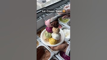 Ice Cream Tower😻 | Indian Street Food #shorts