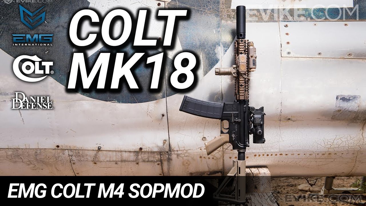 Emg Colt Licensed M4 Sopmod Block 2 Airsoft Aeg Rifle With Daniel Defense Rail System Model 12 M4a1 Black Airsoft Guns Airsoft Electric Rifles Evike Com Airsoft Superstore