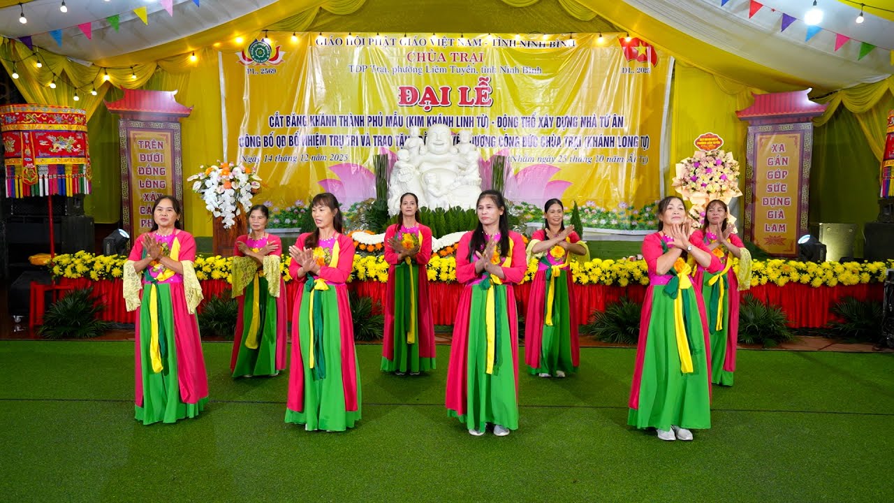 Cô đôi thượng ngàn - Dân vũ TDP Đào - tại chùa Khánh Long (chùa Trại)