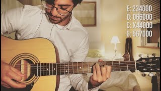 bon iver - blood bank (guitar tutorial)