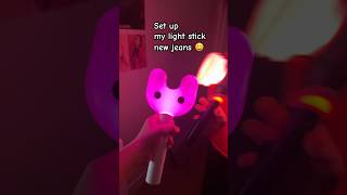 Set up my light stick newjeans#girlytwins #newjeans#lightsticks#blackpink