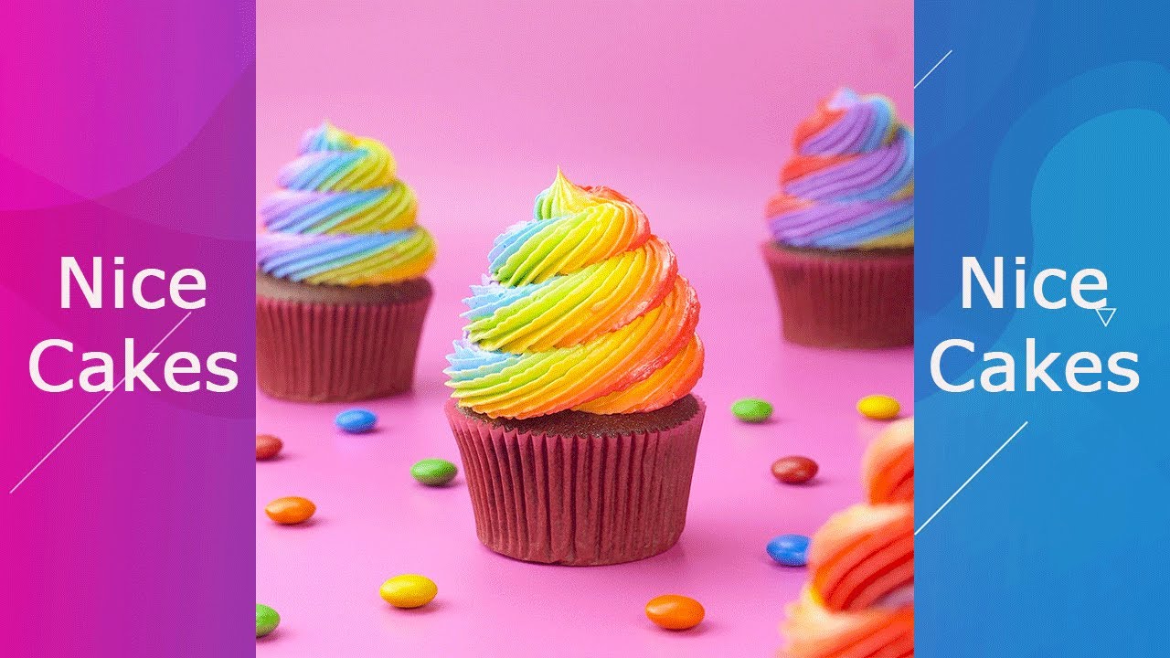 So Yummy Rainbow Cupcake At Home