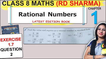 RD Sharma Class 8 Ex 1.7 Question 2 Solution