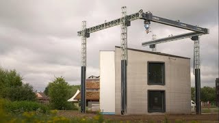 Belçika'da inşaat ustasına ihtiyaç olmadan 3D yazıcı ile iki katlı ev inşa edild