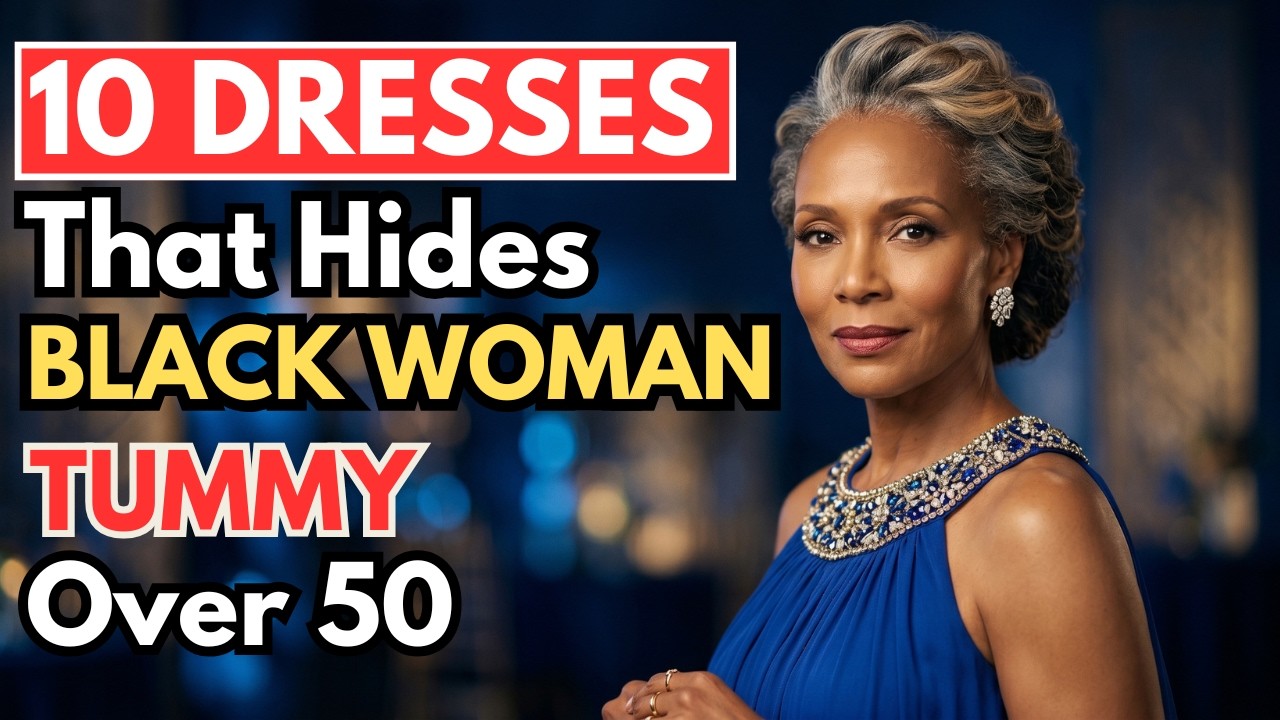10 Elegant Dresses for Black Women Over 50 That Hide Belly Fat Instantly