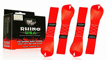RHINO USA Soft Loops Motorcycle Tie Down Straps 4pk   10427lb Max Br