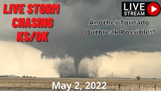 Another Tornado OUTBREAK! LIVE Storm Chasing in Oklahoma/Kansas! | LIVE STORM CHASER
