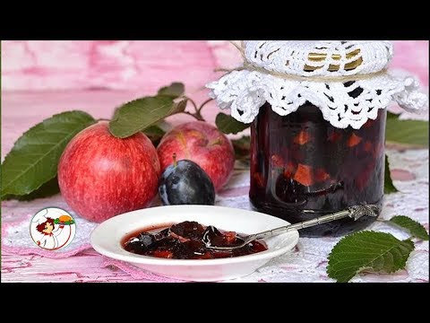 Варенье из груш и слив с яблоками и пряностями. Супер вкусно и быстро готовится.