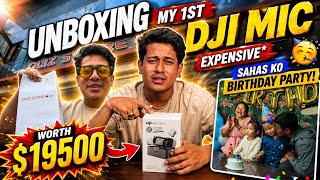Unboxing My 1st Expensive DJI MIC 😳 | Sahas Ko Birthday Party 🎂🥳